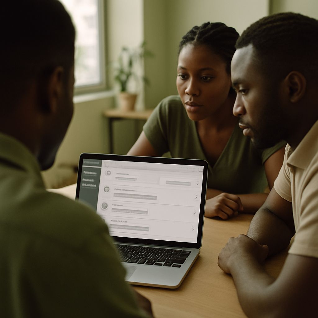 A team working from one shared customer inbox